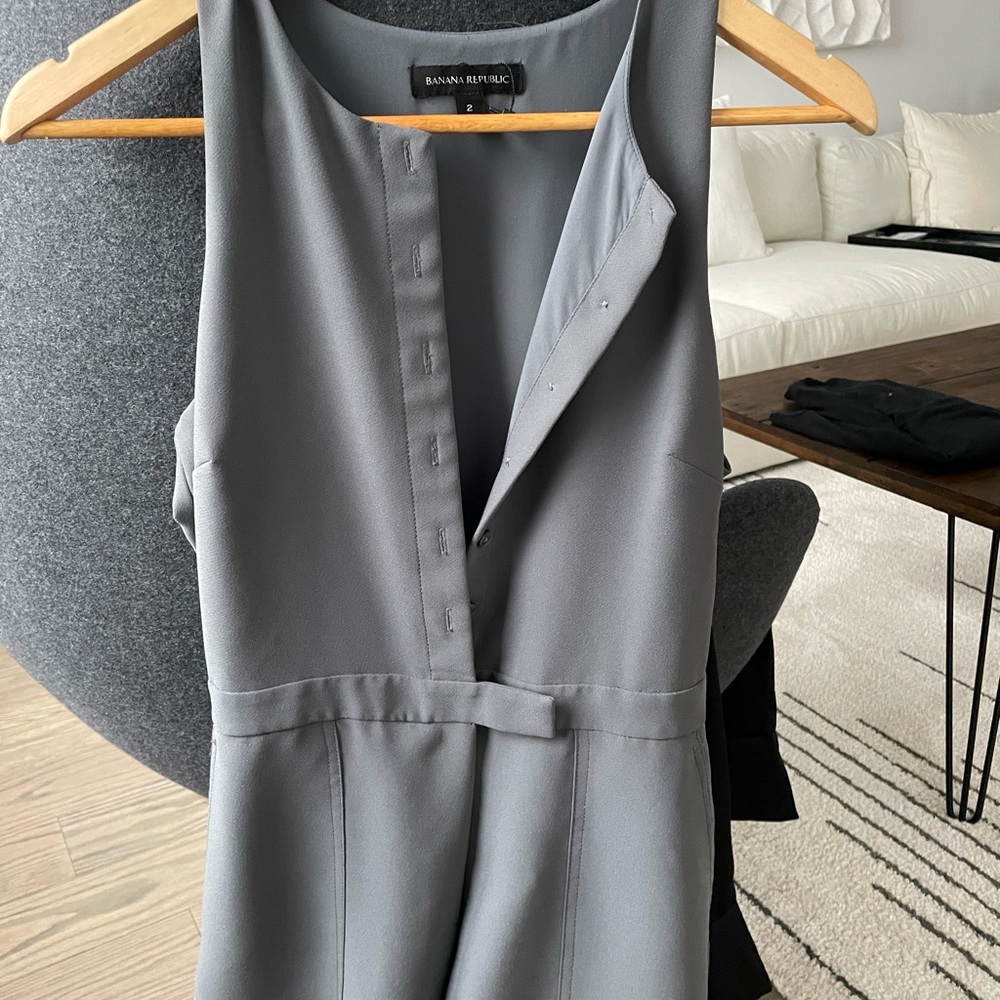 Beautiful grey midi work dress